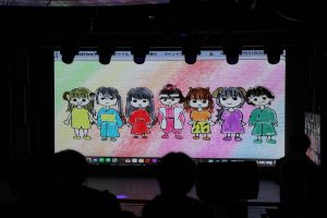 百海咲希(コンビニ推進アイドル(仮))、生誕祭でおパンツを披露?!「桃太郎」風の電子紙芝居から、漫才まで、いろんな桃色の顔を百海咲希が見せてくれた。