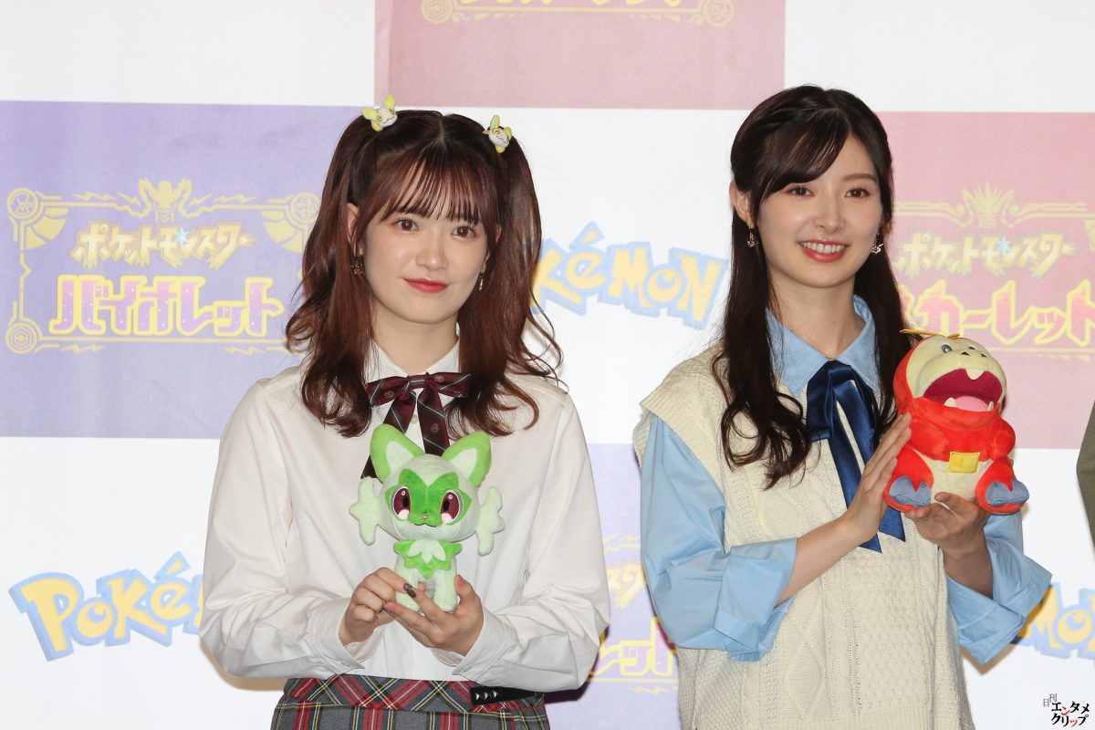 はじめしゃちょー・景井ひな・武藤十夢・武藤小麟・加藤憲史郎・笹木咲 「ポケットモンスター スカーレット・バイオレット」発売記念イベント「放課後ポケモン研究部」制服姿で登場