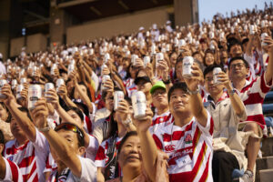 五郎丸歩・高山一実・畠山健介・勝俣州和と観客1,026名で乾杯！『アサヒスーパードライ ゲストと共にリアル＆リモート同時乾杯』ギネス世界記録(TM)を見事達成！ 高山一実は“本当に立ち会えたことが嬉しい！”