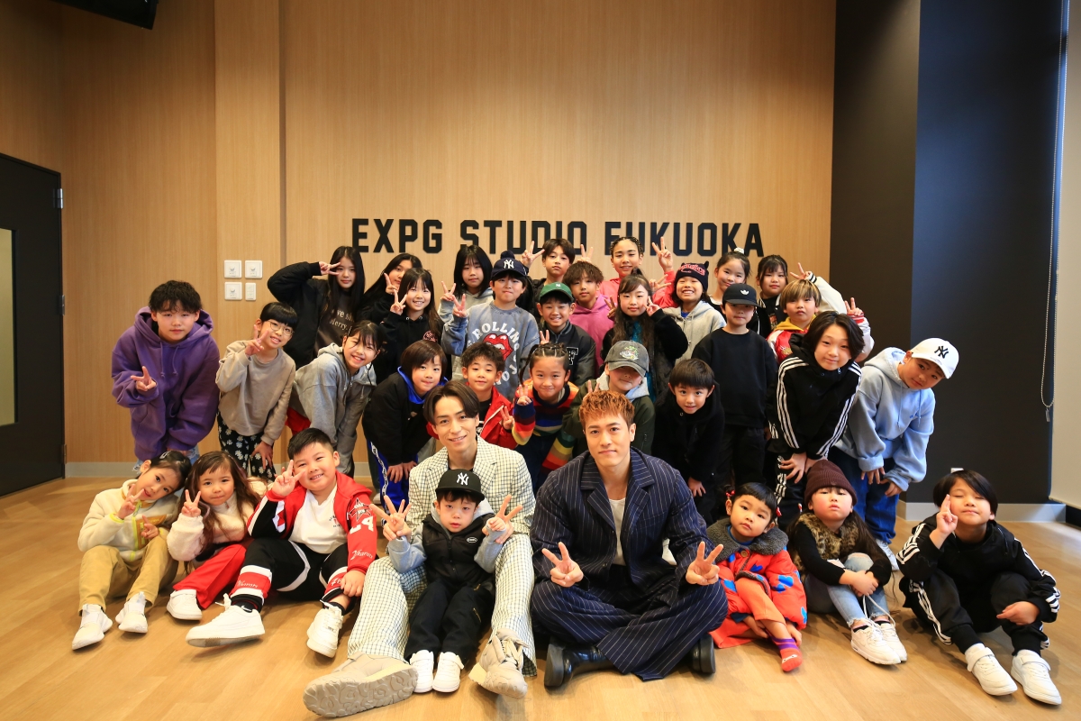 【EXPG STUDIO FUKUOKA】移転オープンを記念してEXILE TETSUYA、GENERATIONS小森隼やEXPG高等学院 学長を務める中務裕太、福岡校出身のTHE RAMPAGE浦川翔平らが記者会見に登壇！ さらにスペシャルダンスワークショップショー開催！