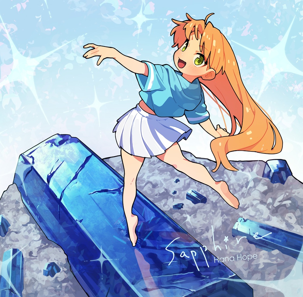 Hana Hope ニューシングル「サファイア」8月6日リリース決定！自身作詞・作曲の新曲と「サマータイム・ブルース」Remixを収録。TVアニメ『瑠璃の宝石』描き下ろしイラストジャケットも公開！