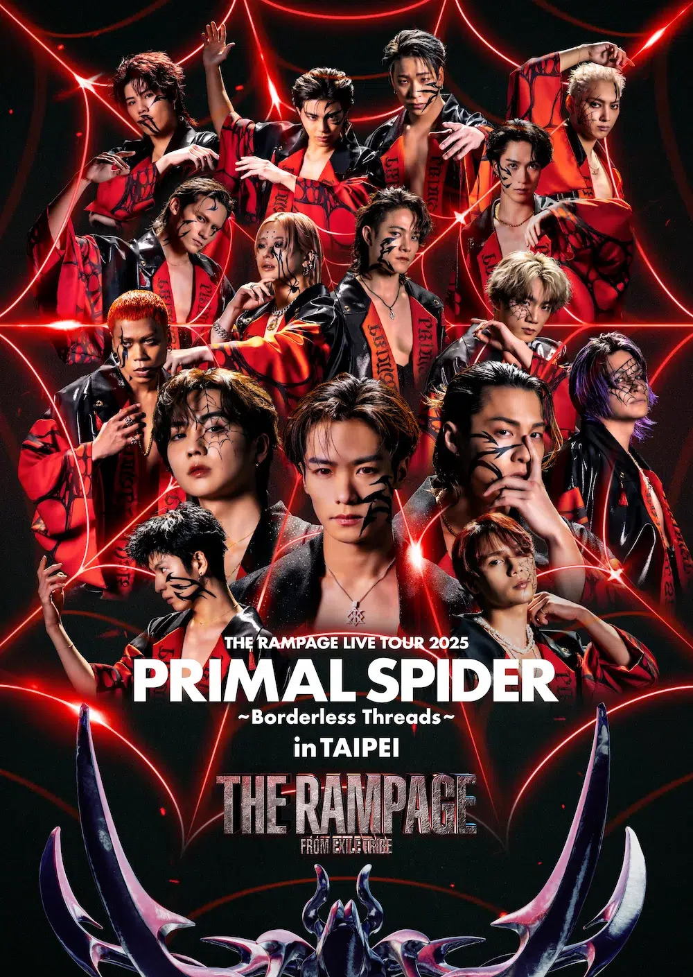 【THE RAMPAGE】“日本中に張り巡らせたPRIMAL SPIDERが世界へ”「THE RAMPAGE LIVE TOUR 2025 "PRIMAL SPIDER"」初となる海外単独公演を台北で開催！！