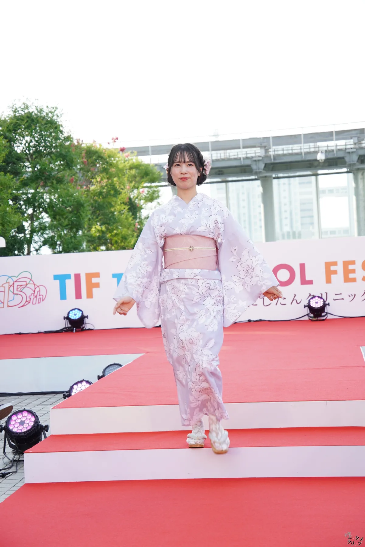 TIFに浴衣の天使降臨！！ 愛生・桜本珠希・真野琴々菜・小桜くるみ・宮田あやの 新設ランウェイを華やかに彩る