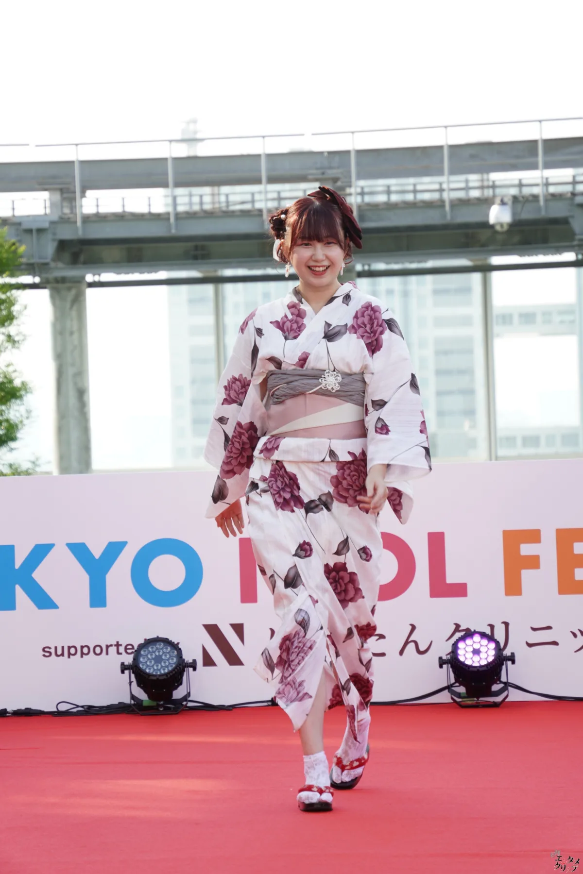 TIFに浴衣の天使降臨！！ 愛生・桜本珠希・真野琴々菜・小桜くるみ・宮田あやの 新設ランウェイを華やかに彩る