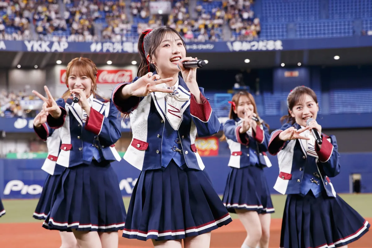 NMB48 京セラドームにて開催された阪神✖️ヤクルト戦で恋を野球になぞらえたパーティーチューン「チューストライク」を披露！