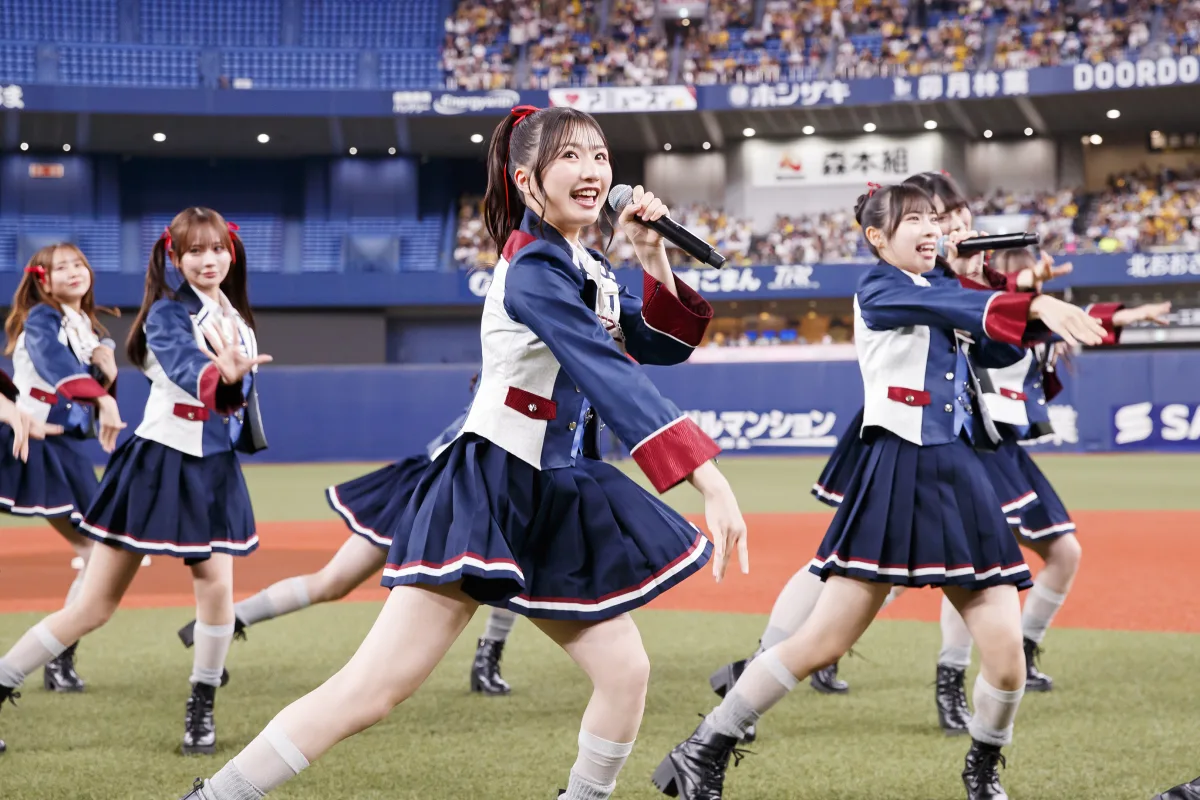 NMB48 京セラドームにて開催された阪神✖️ヤクルト戦で恋を野球になぞらえたパーティーチューン「チューストライク」を披露！