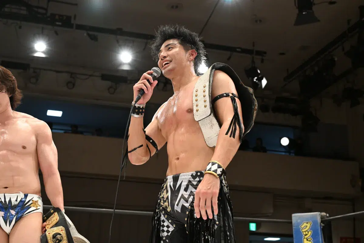 THE RAMPAGEパフォーマー兼プロレスラーの“ハイブリッドパフォーマー”【武知海青】“プロレス王”鈴木みのるとの対戦を乗り越えて 初のKO-D6人タッグ王座死守!11・3両国ではTAKESHITAと組み樋口和貞&正田壮史との対戦が決定!! 4 THE RAMPAGEパフォーマー兼プロレスラーの“ハイブリッドパフォーマー”【武知海青】“プロレス王”鈴木みのるとの対戦を乗り越えて 初のKO-D6人タッグ王座死守!11・3両国ではTAKESHITAと組み樋口和貞&正田壮史との対戦が決定!!