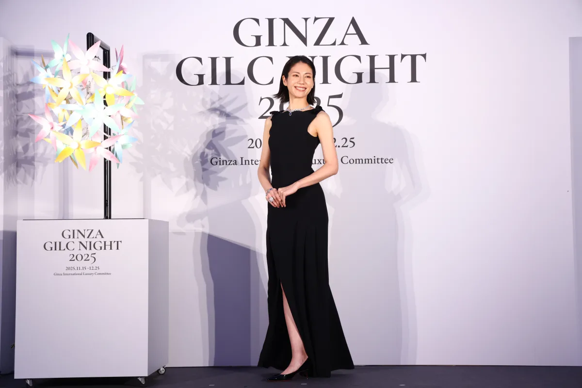 松下奈緒、総額3.5億円超のジュエリーで銀座に登場。「GINZA GILC NIGHT 2025」点灯式で華を添える