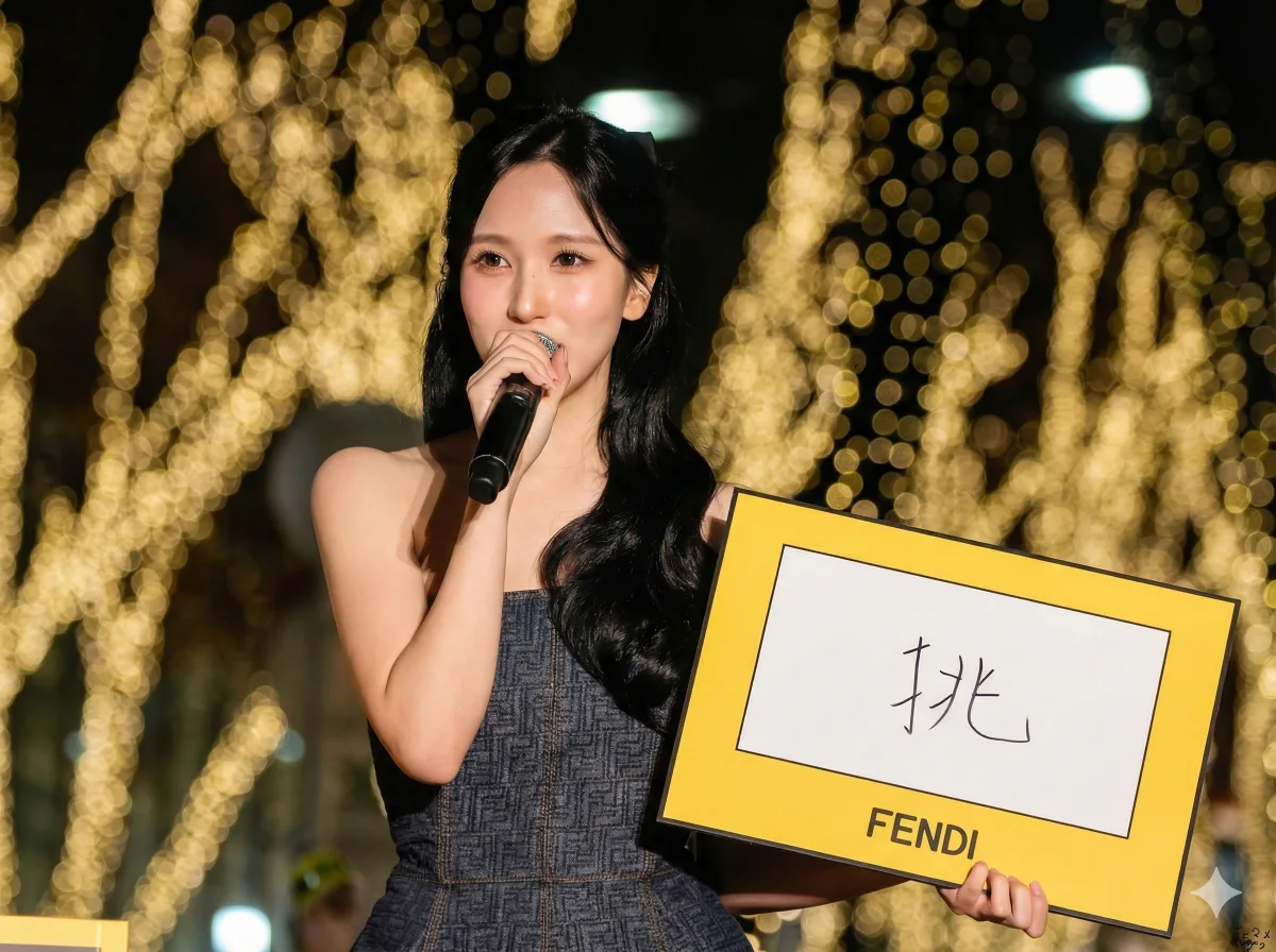 TWICE・MINAが表参道フェンディイルミネーション点灯式に登場！「今年の漢字」や来年の抱負を語る