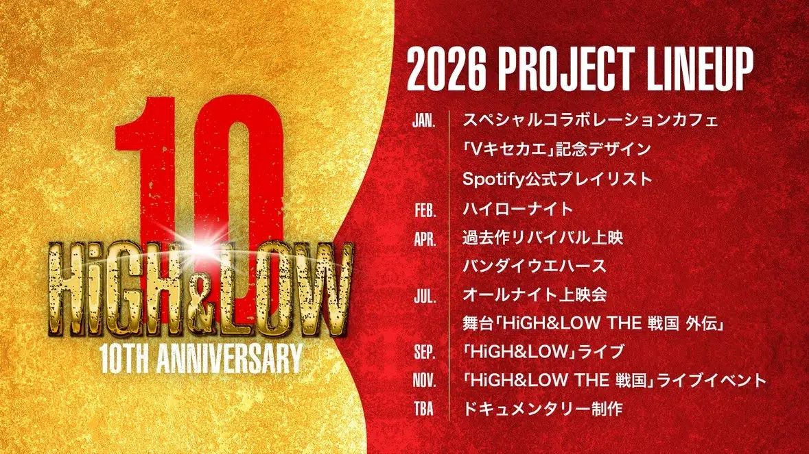 祝・シリーズ10周年！【HiGH&LOW】10th ANNIVERSARY YEARを彩る 新たなスペシャル企画が続々解禁！！シリーズ出演者が登壇しラインナップ発表会を開催！