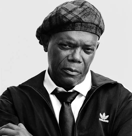 藤井風・JENNIEコメントあり!adidas SUPERSTAR新章開幕、原宿に限定フォトスポットも登場! 4 白黒写真のサミュエル・L・ジャクソン。