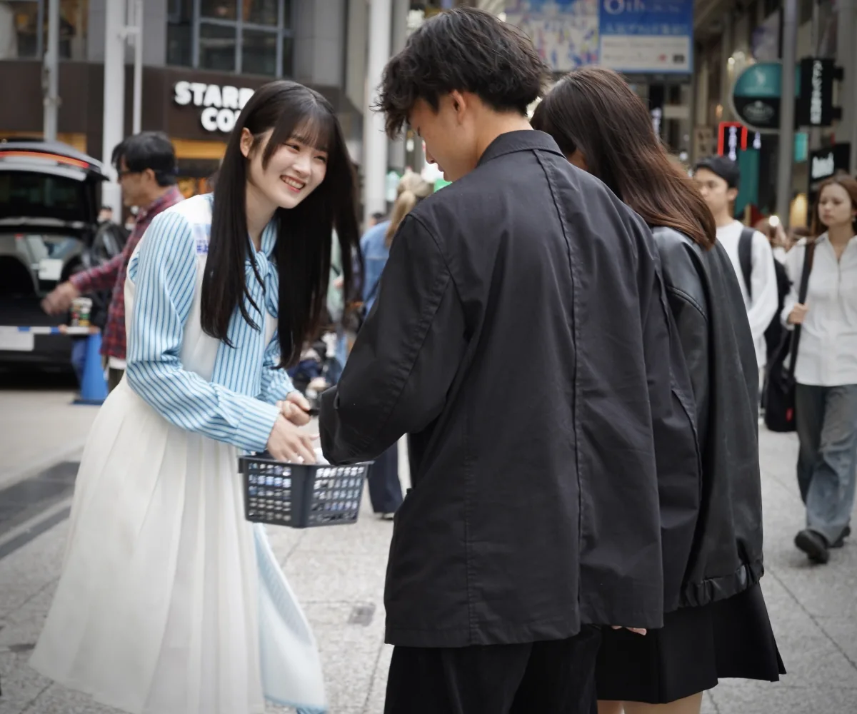 STU48が“原点回帰”のティッシュ配り！GWは「ほぼ毎日会えるアイドル」として広島劇場をアピール