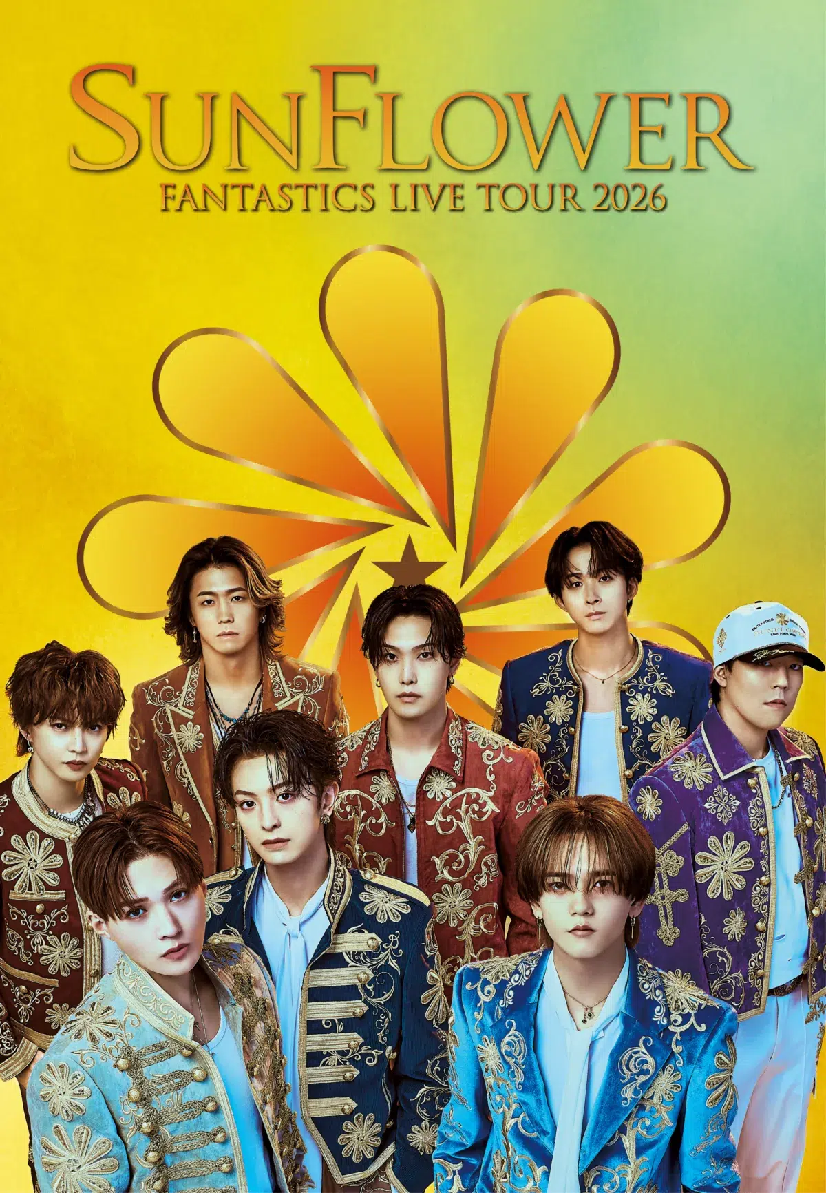 FANTASTICS、新アーティスト写真と「FANTASTICS LIVE TOUR 2026 “SUNFLOWER”」ツアーメインビジュアルを公開！！