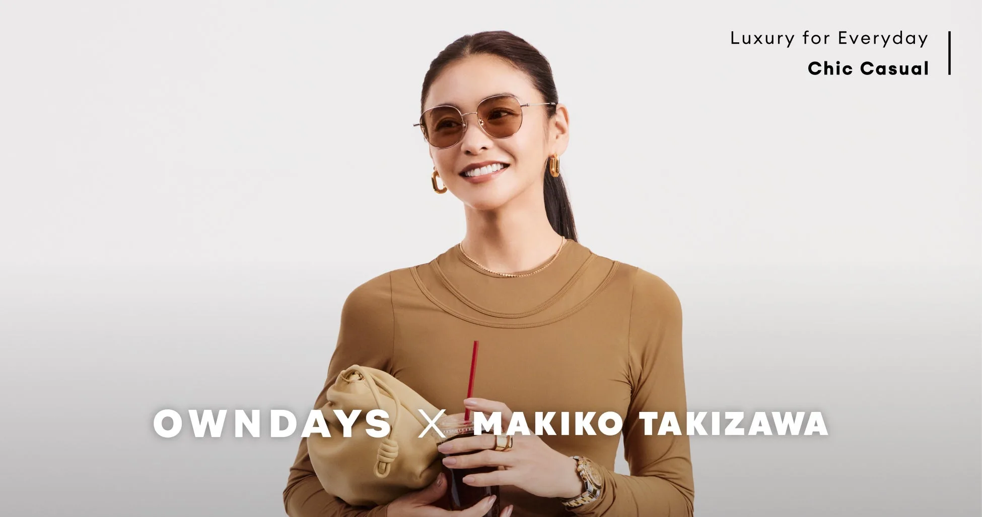 OWNDAYSと滝沢眞規子が初コラボ！「いつもの日」が輝く、品格と小顔を叶える洗練アイウェアコレクションがついに登場