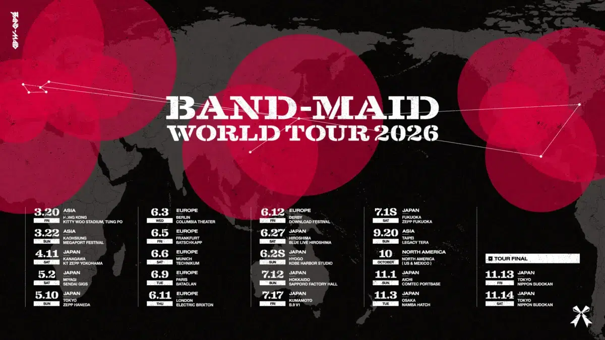 BAND-MAID、日本武道館2daysでファイナルを迎えるワールドツアーのヨーロッパ編を全公演ソールドアウトで完走！世界最大のハードロックフェス英『Download Festival』でも熱狂！