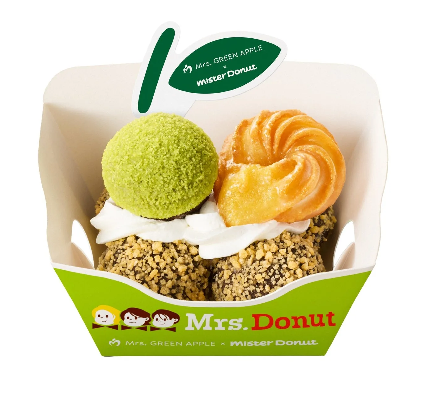 国民的バンドMrs. GREEN APPLEとミスドが初コラボ！限定ARや推しドパフェなど『Mrs. Donut』が8月5日から発売開始！