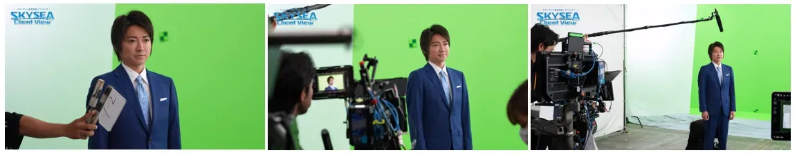 藤原竜也がAI導入で「残業ゼロ」を断言!新CM「チームの変革」篇&本人コメントが本日YouTubeで初公開! 4 メイキング動画撮影中の藤原竜也さん