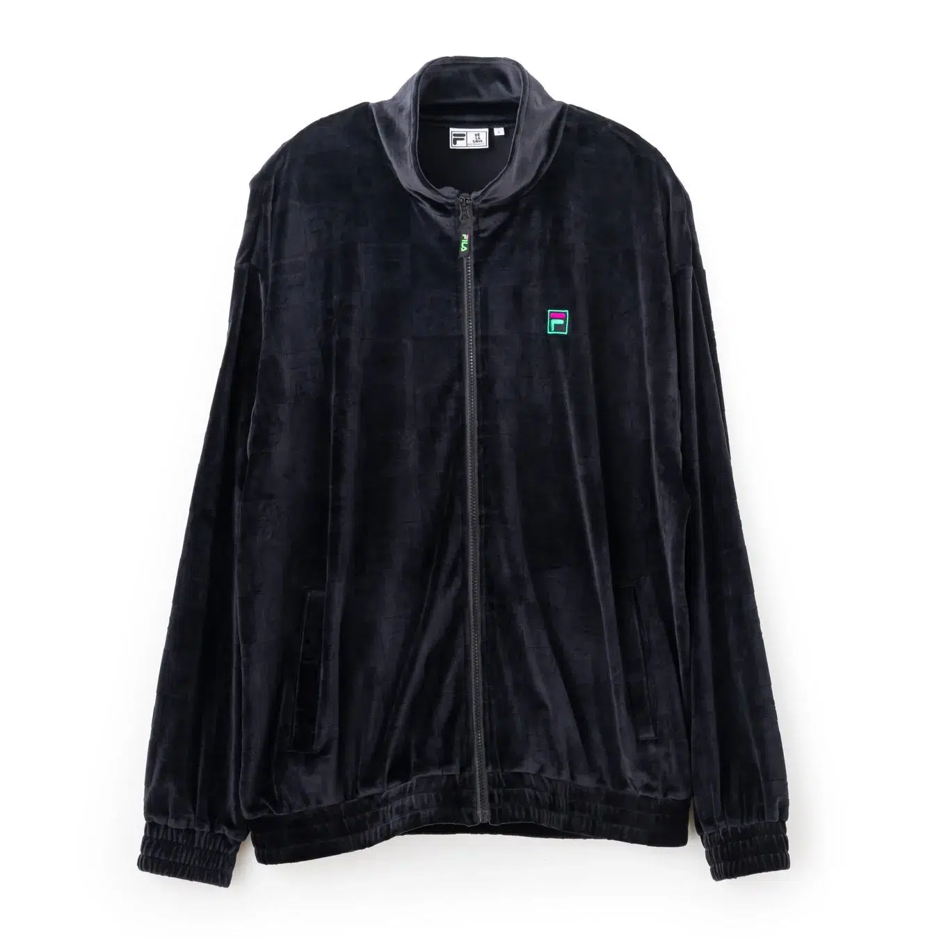 VELOUR TRACK TOP BLACK